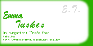 emma tuskes business card